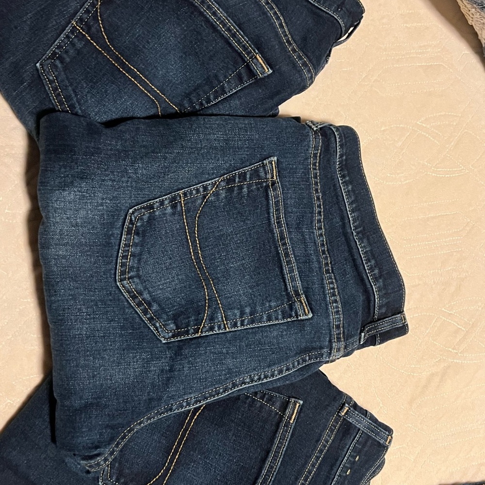 Hollister Blue Classic Denim Jeans with Distressed Finish